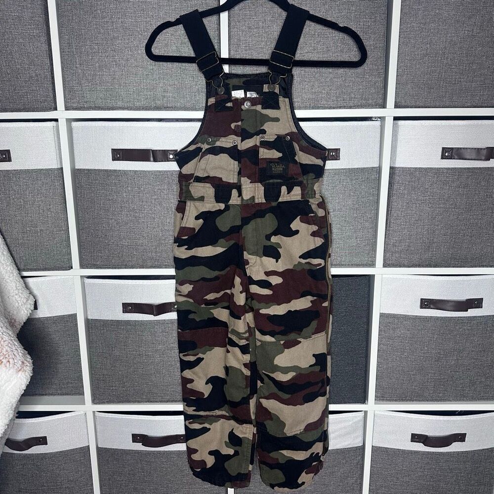 Walls Blizzard Pruf Insulated Bib Overalls Camouflage Pattern Size Medium 8-10